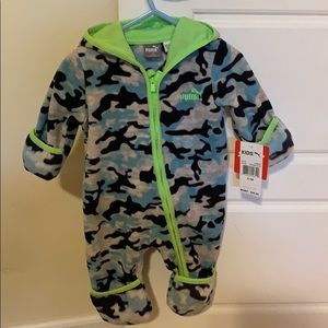 Baby 0-3 Baby Camo Fleece Bunting NWT